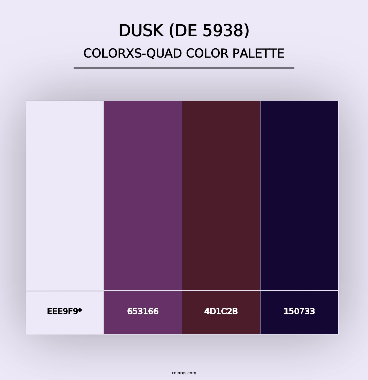 Dusk (DE 5938) - Colorxs Quad Palette