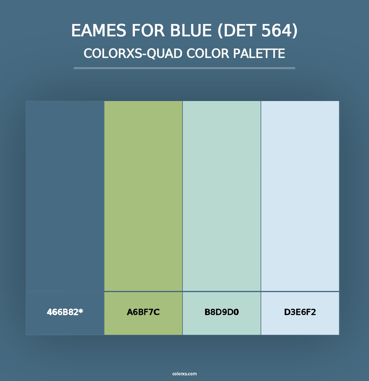 Eames for Blue (DET 564) - Colorxs Quad Palette