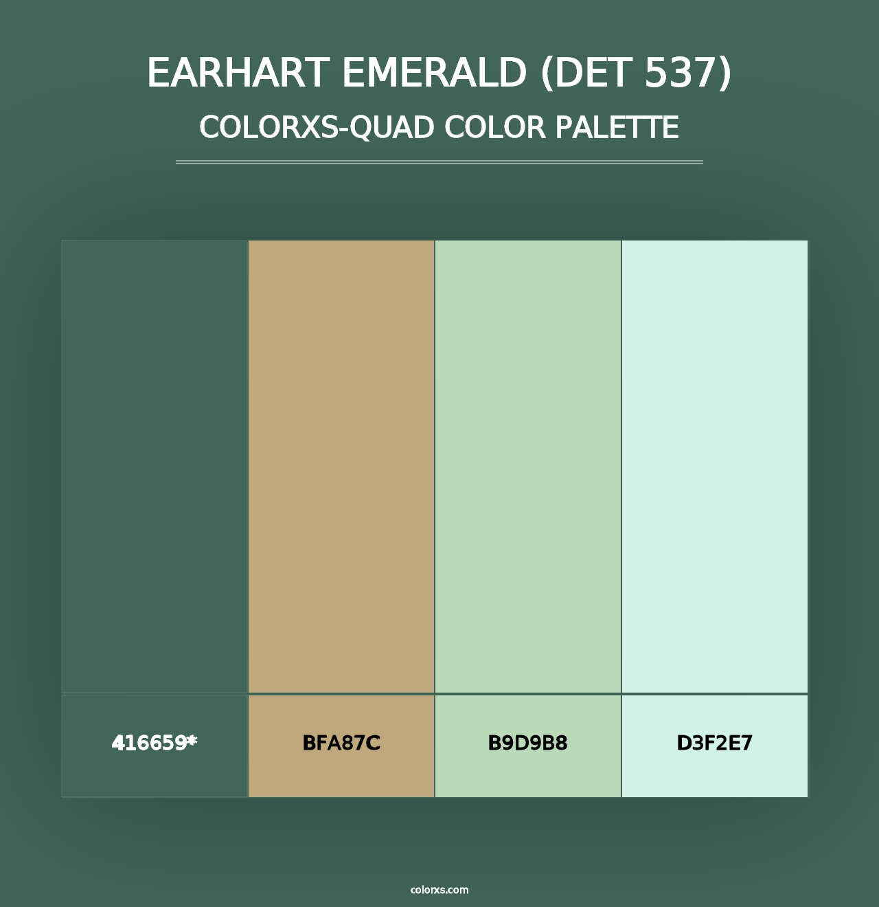 Earhart Emerald (DET 537) - Colorxs Quad Palette