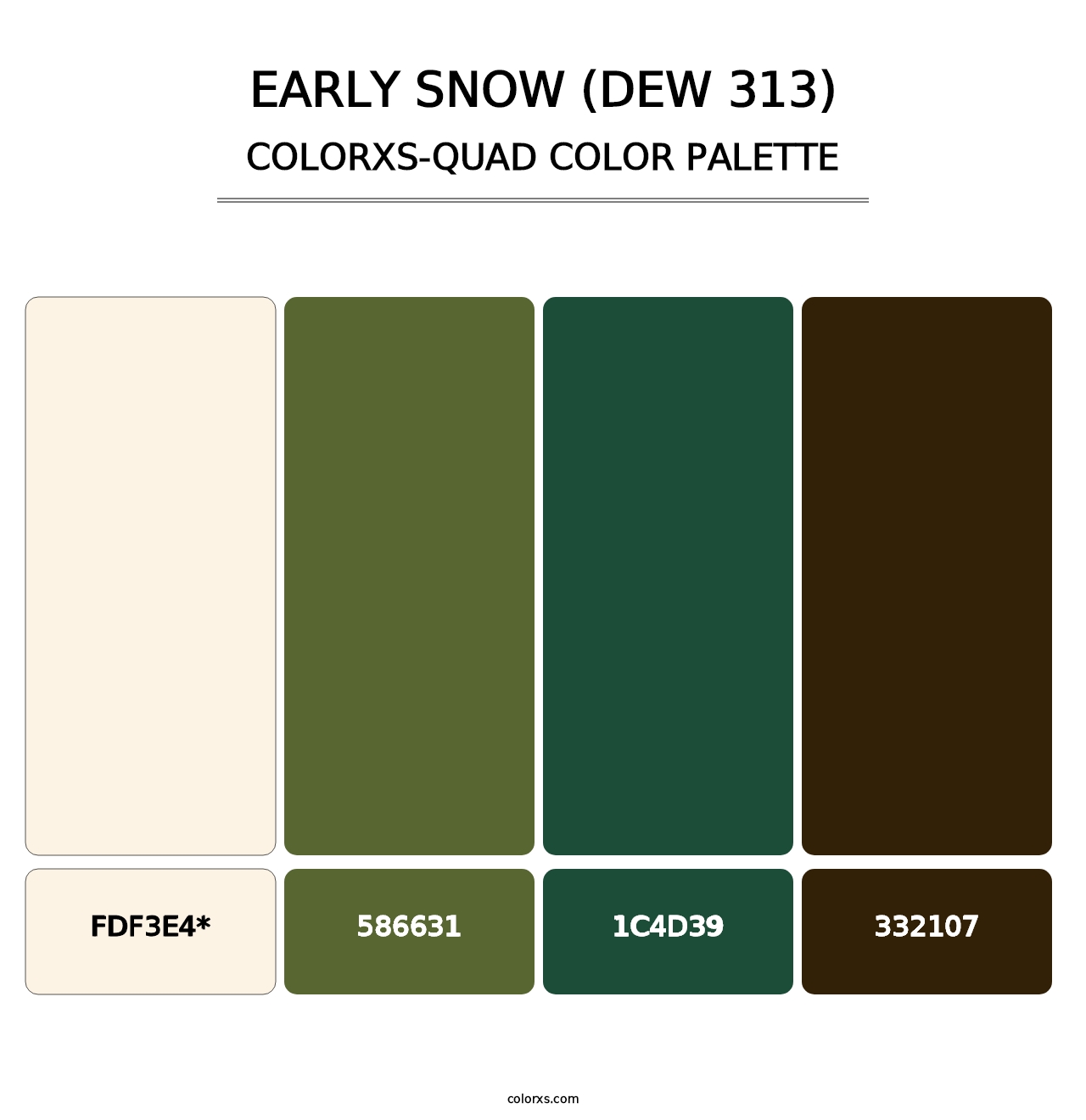 Early Snow (DEW 313) - Colorxs Quad Palette