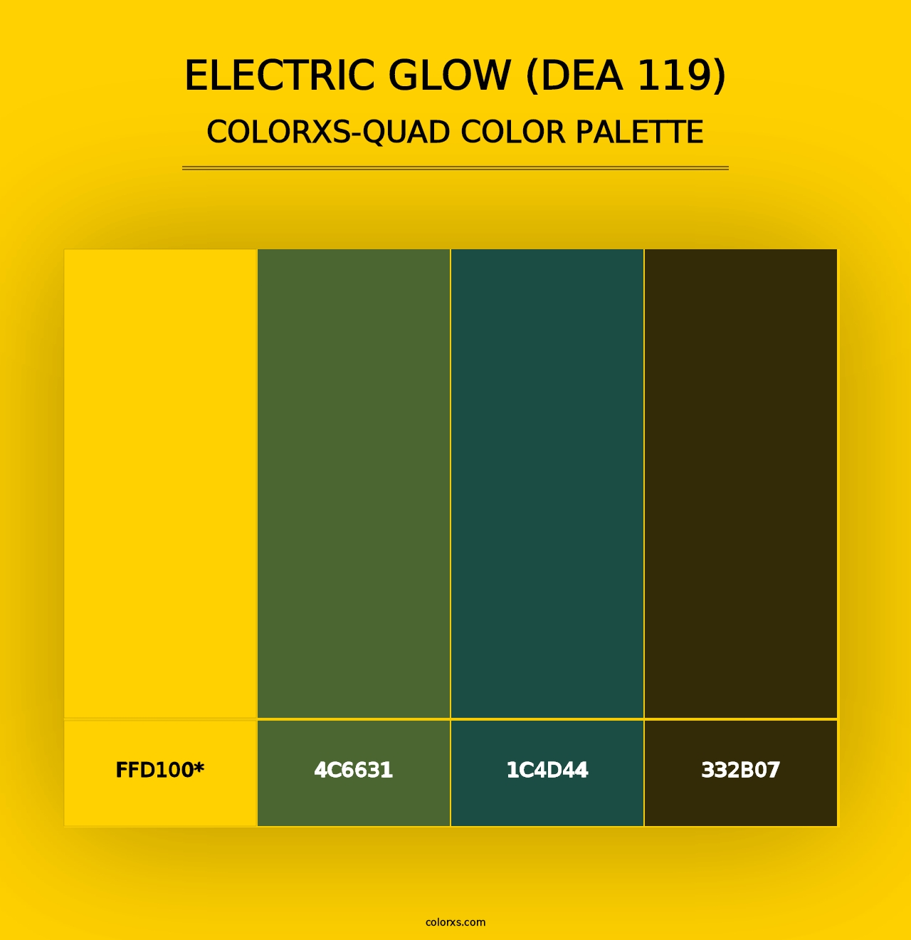 Electric Glow (DEA 119) - Colorxs Quad Palette