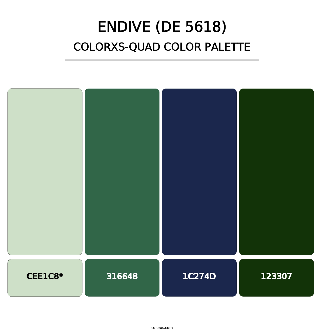 Endive (DE 5618) - Colorxs Quad Palette