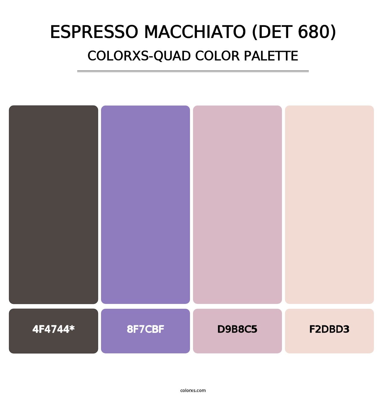 Espresso Macchiato (DET 680) - Colorxs Quad Palette