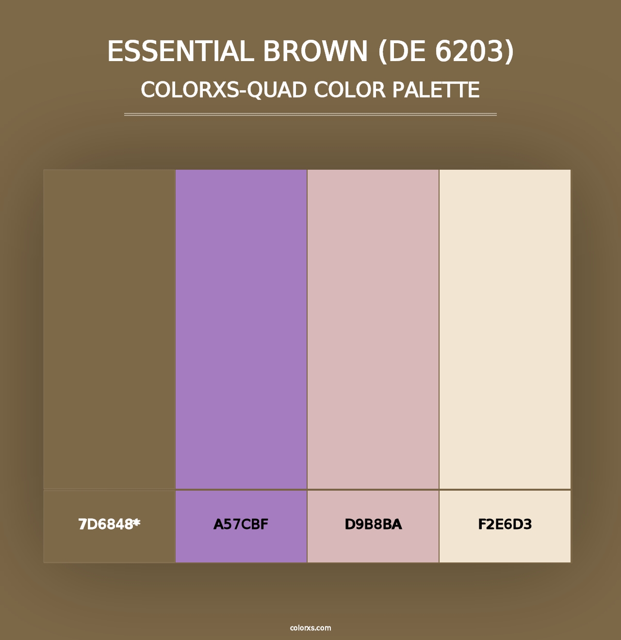 Essential Brown (DE 6203) - Colorxs Quad Palette