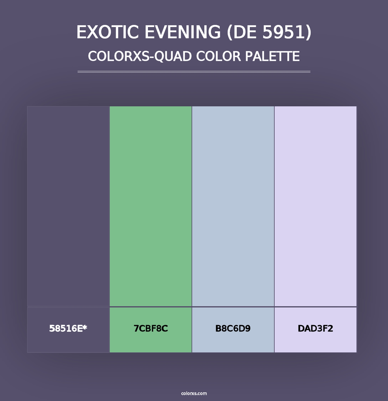 Exotic Evening (DE 5951) - Colorxs Quad Palette