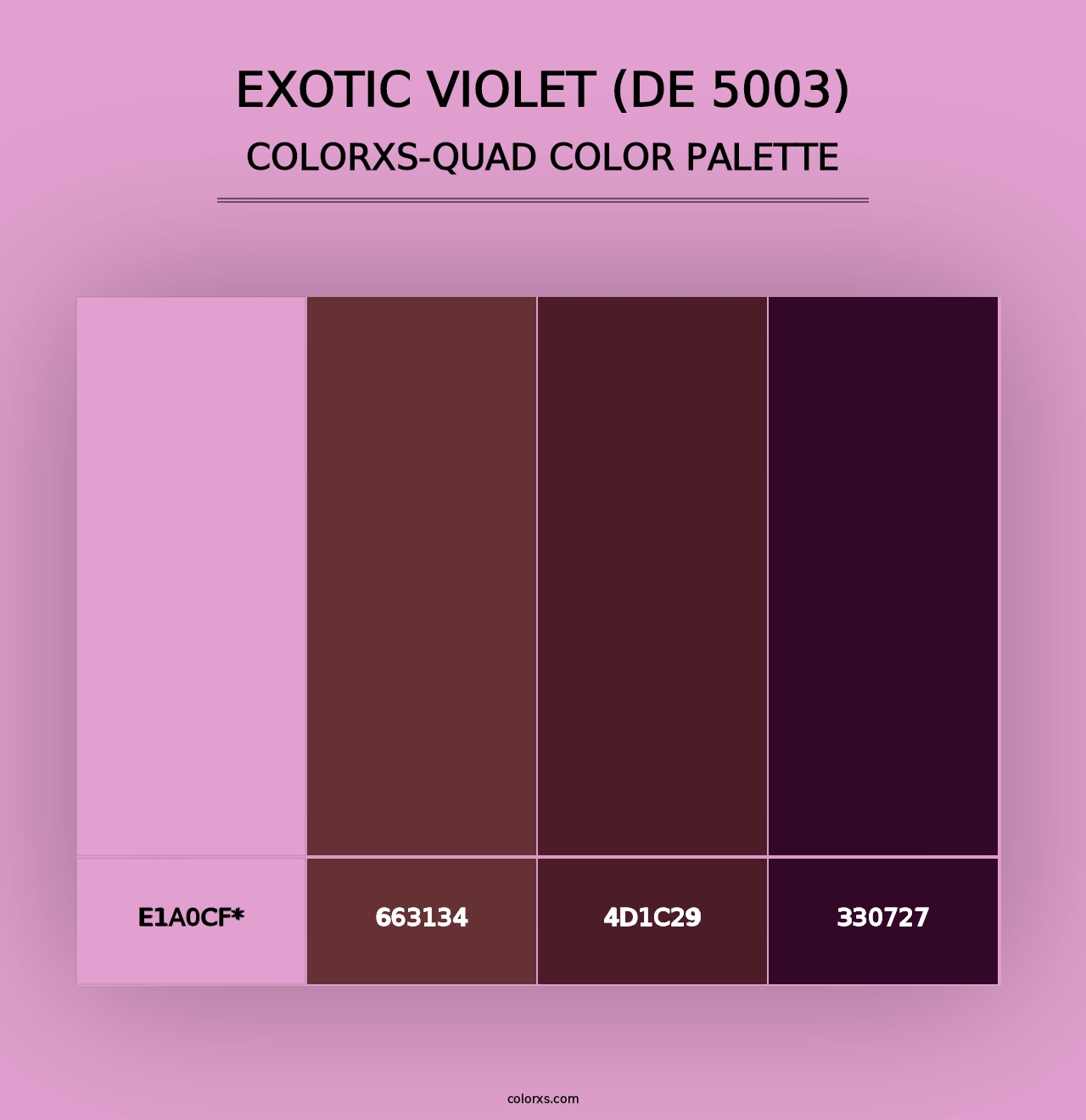 Exotic Violet (DE 5003) - Colorxs Quad Palette