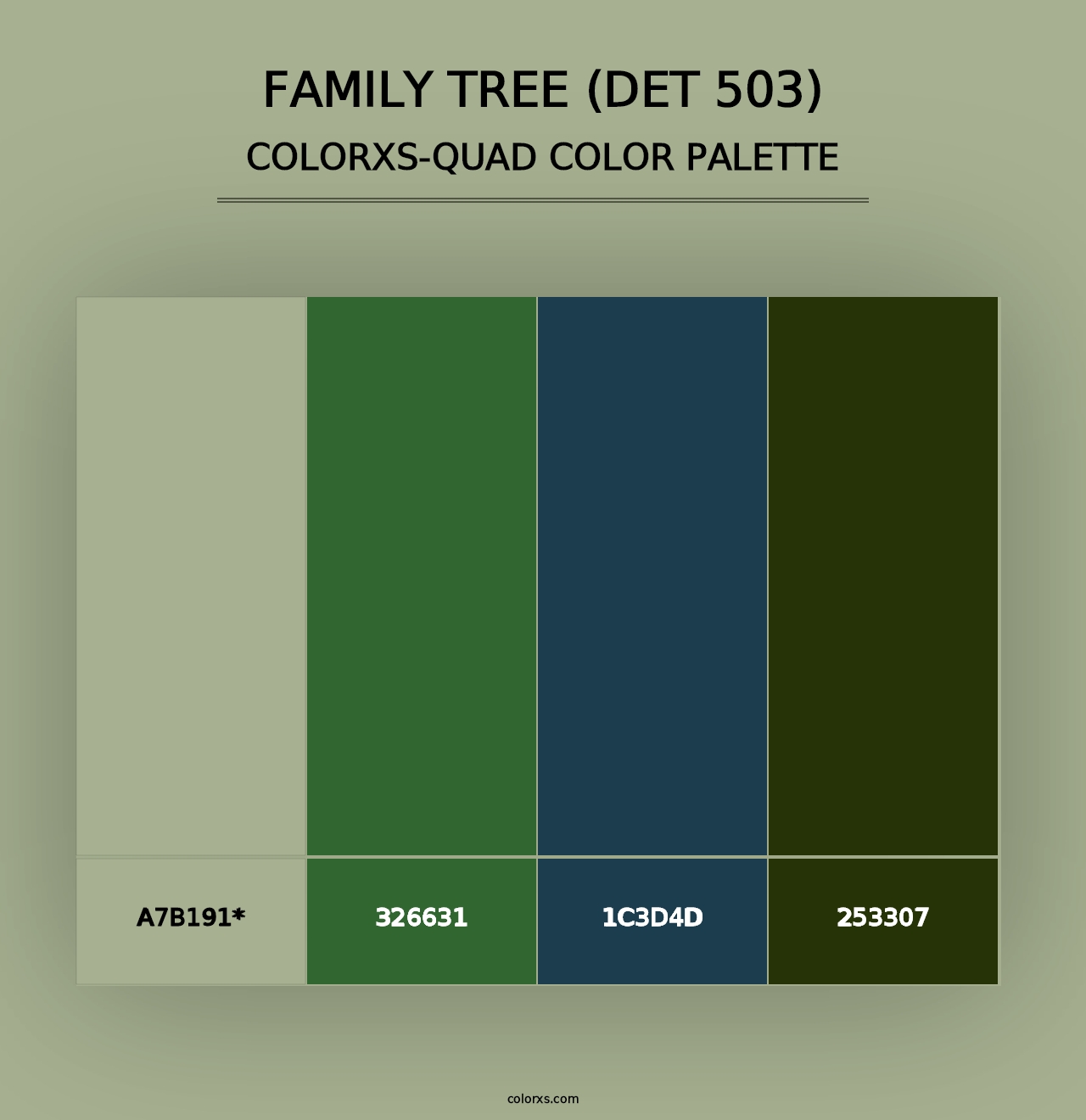 Family Tree (DET 503) - Colorxs Quad Palette