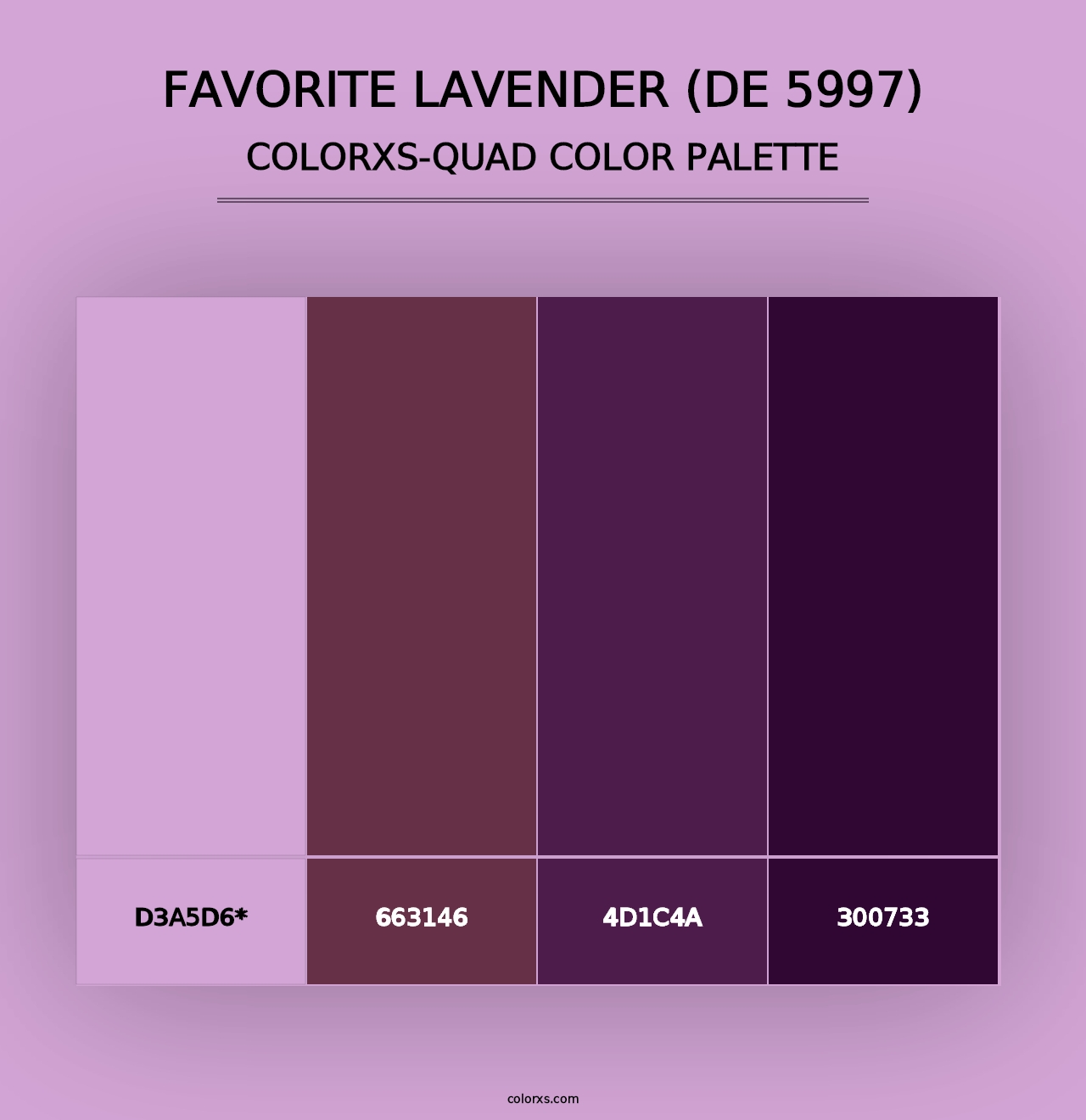 Favorite Lavender (DE 5997) - Colorxs Quad Palette