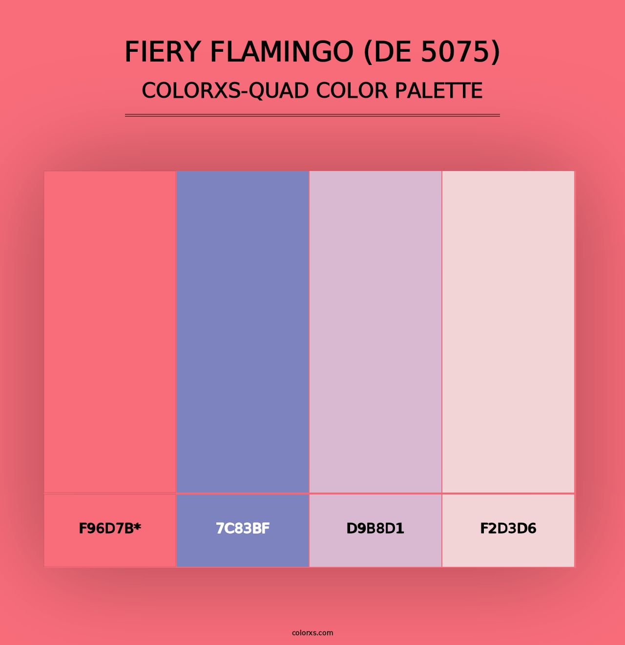 Fiery Flamingo (DE 5075) - Colorxs Quad Palette