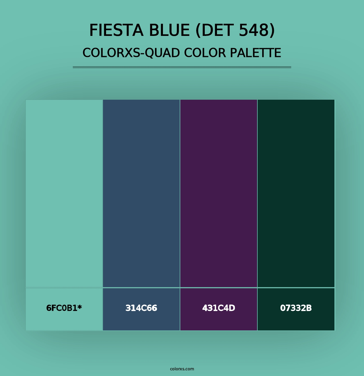 Fiesta Blue (DET 548) - Colorxs Quad Palette