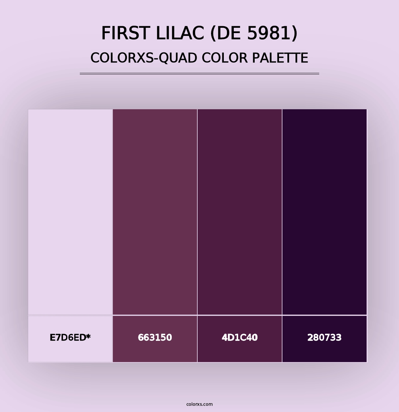 First Lilac (DE 5981) - Colorxs Quad Palette