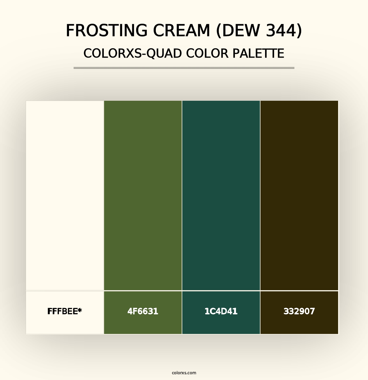 Frosting Cream (DEW 344) - Colorxs Quad Palette