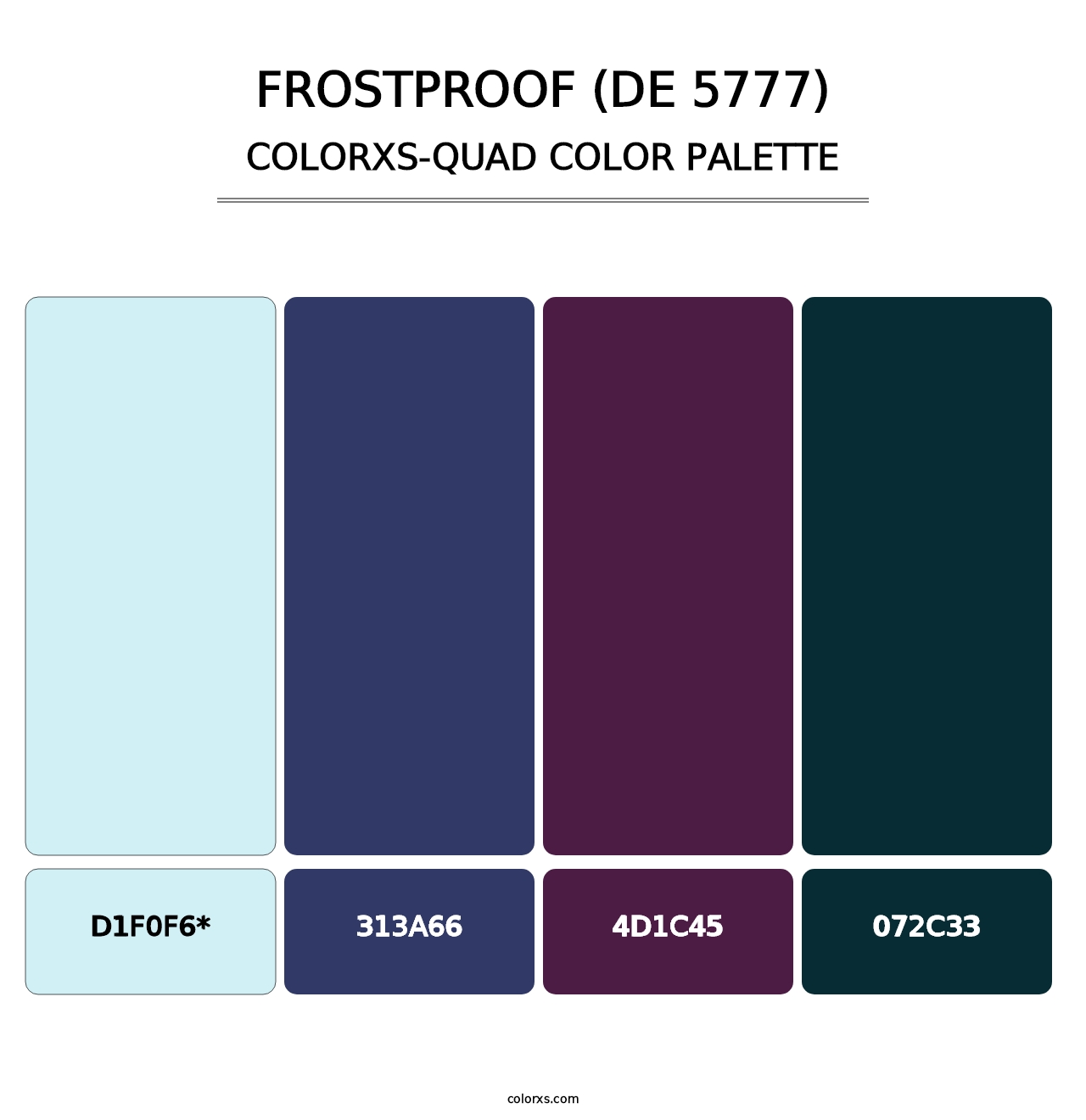 Frostproof (DE 5777) - Colorxs Quad Palette