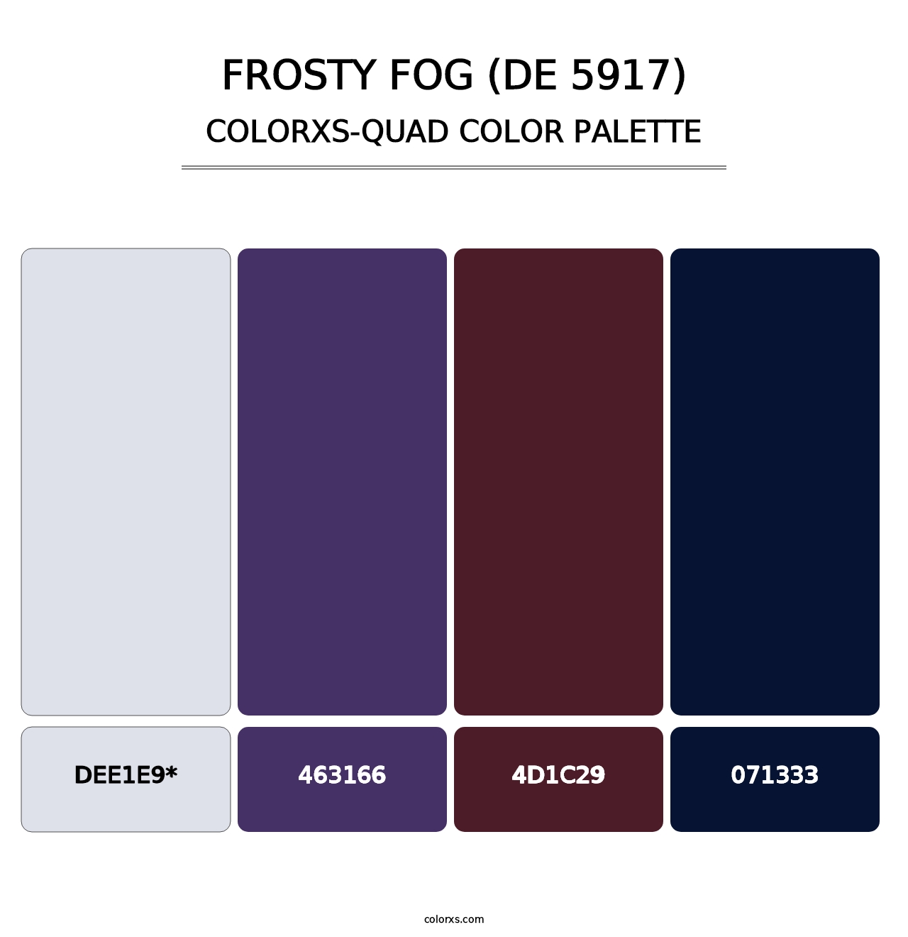 Frosty Fog (DE 5917) - Colorxs Quad Palette