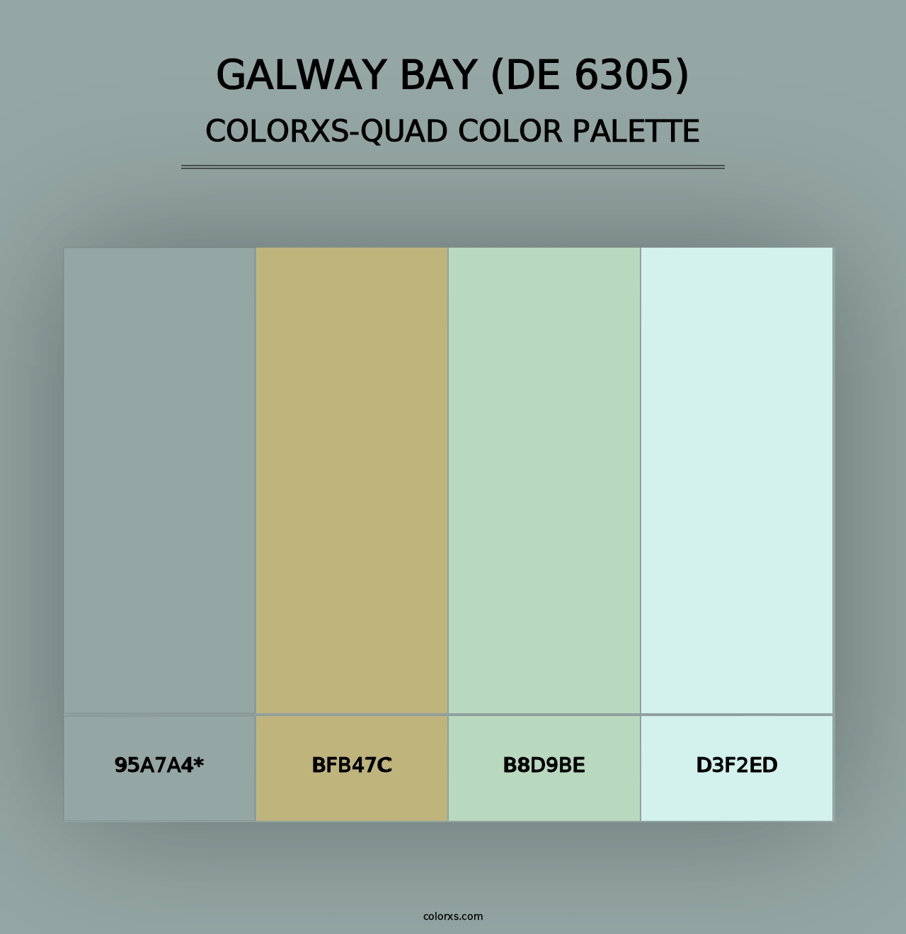 Galway Bay (DE 6305) - Colorxs Quad Palette