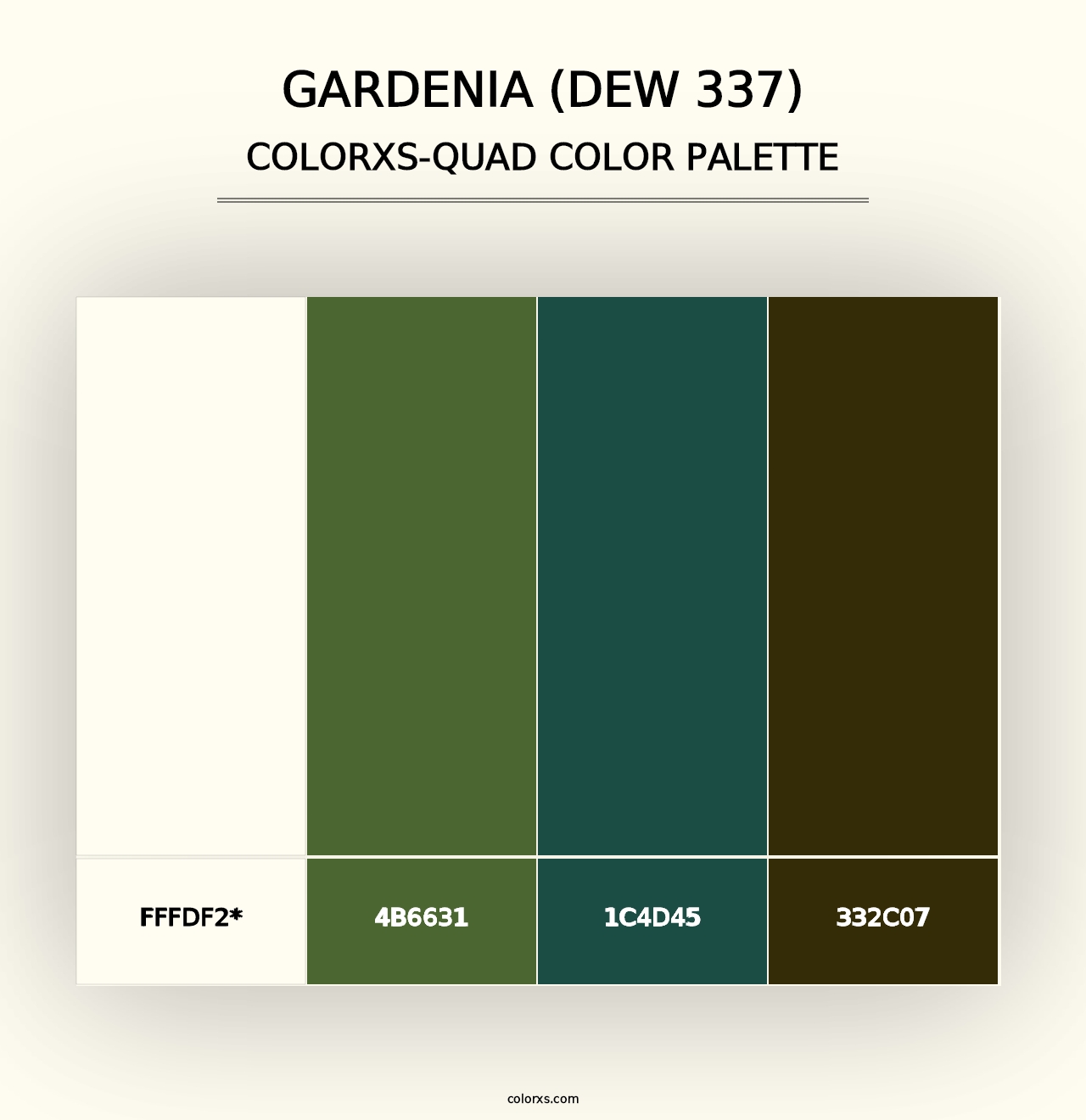 Gardenia (DEW 337) - Colorxs Quad Palette