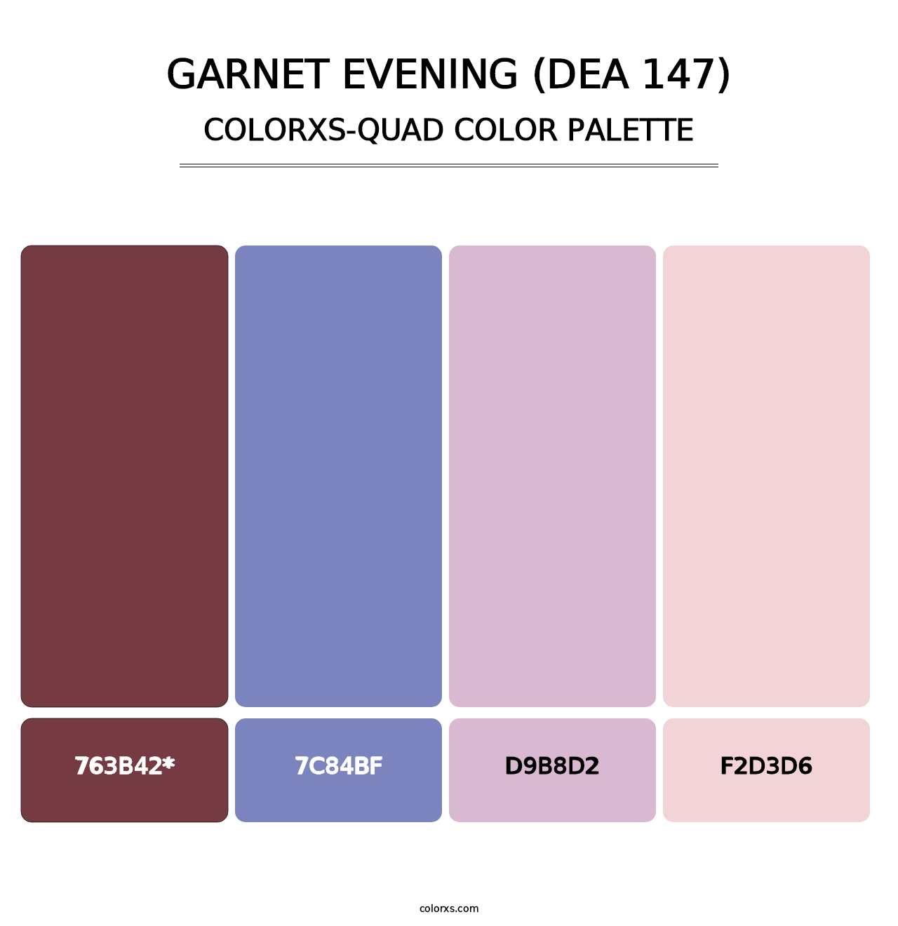 Garnet Evening (DEA 147) - Colorxs Quad Palette