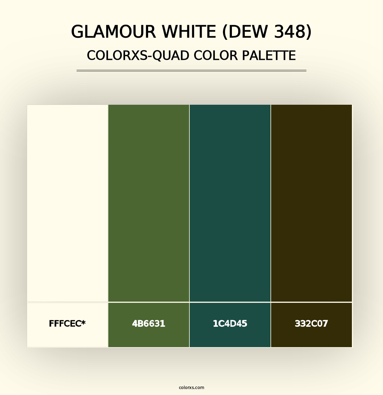 Glamour White (DEW 348) - Colorxs Quad Palette