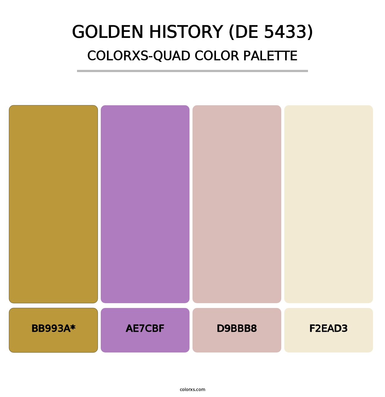 Golden History (DE 5433) - Colorxs Quad Palette