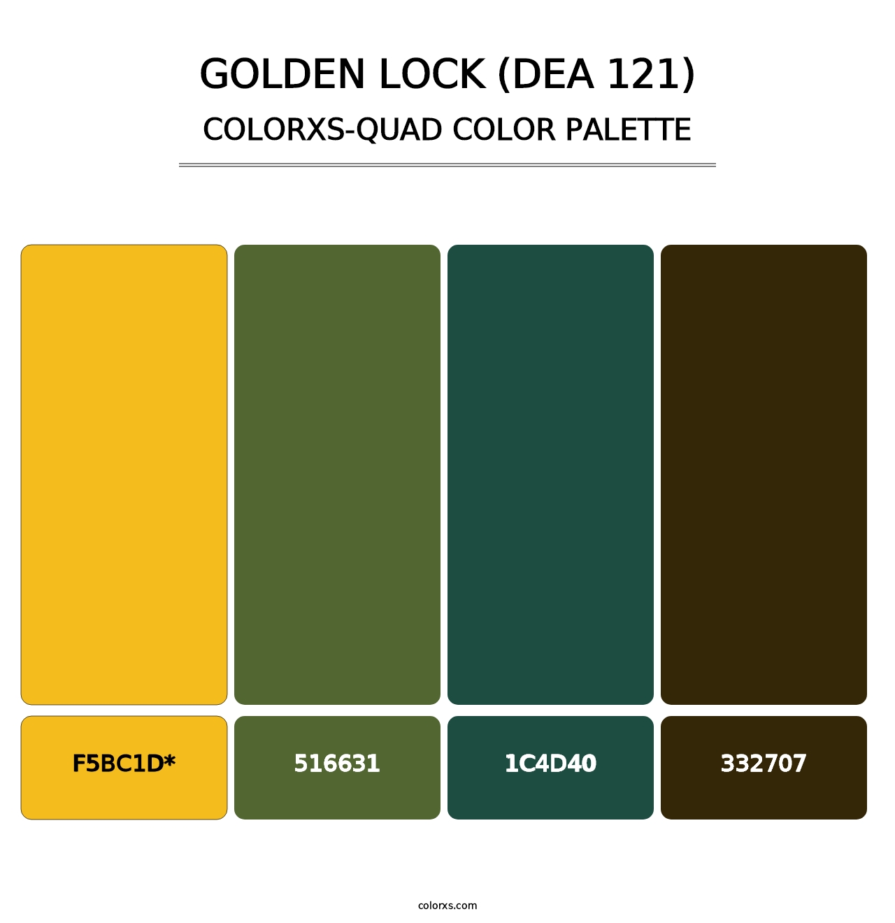 Golden Lock (DEA 121) - Colorxs Quad Palette