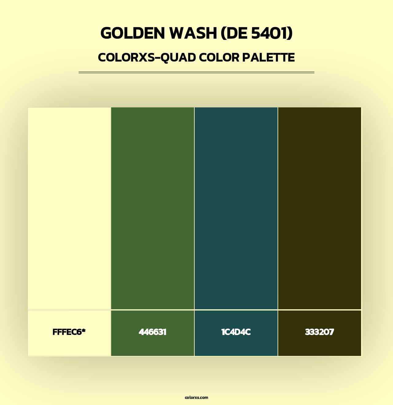 Golden Wash (DE 5401) - Colorxs Quad Palette