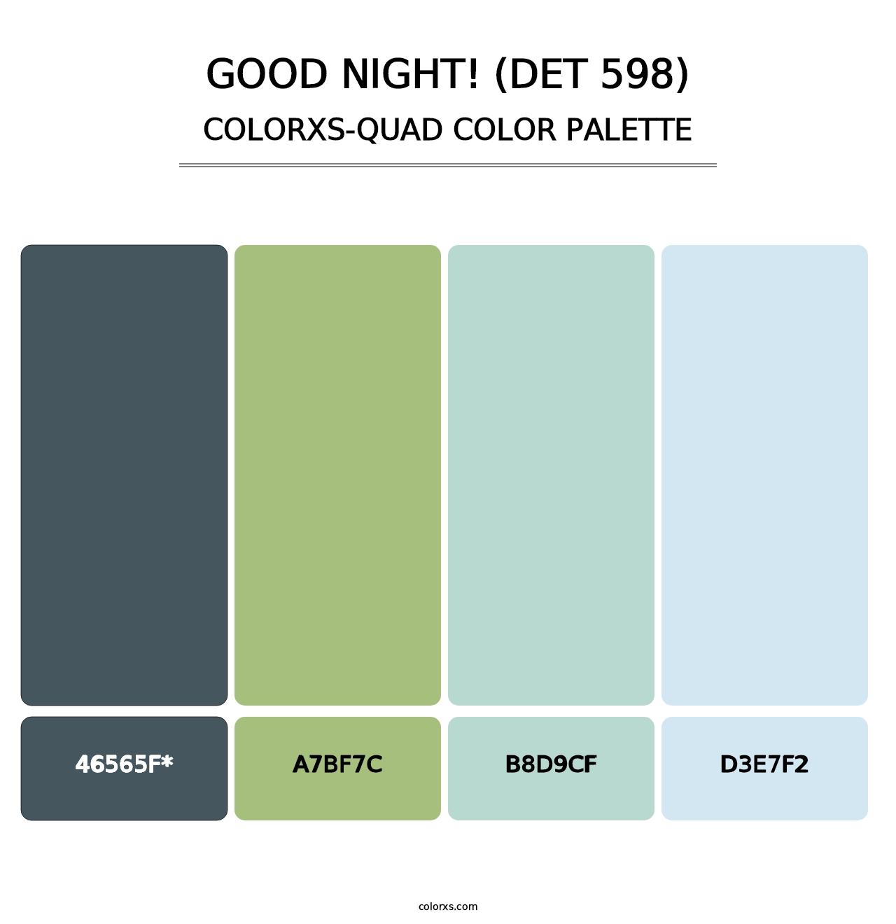 Good Night! (DET 598) - Colorxs Quad Palette