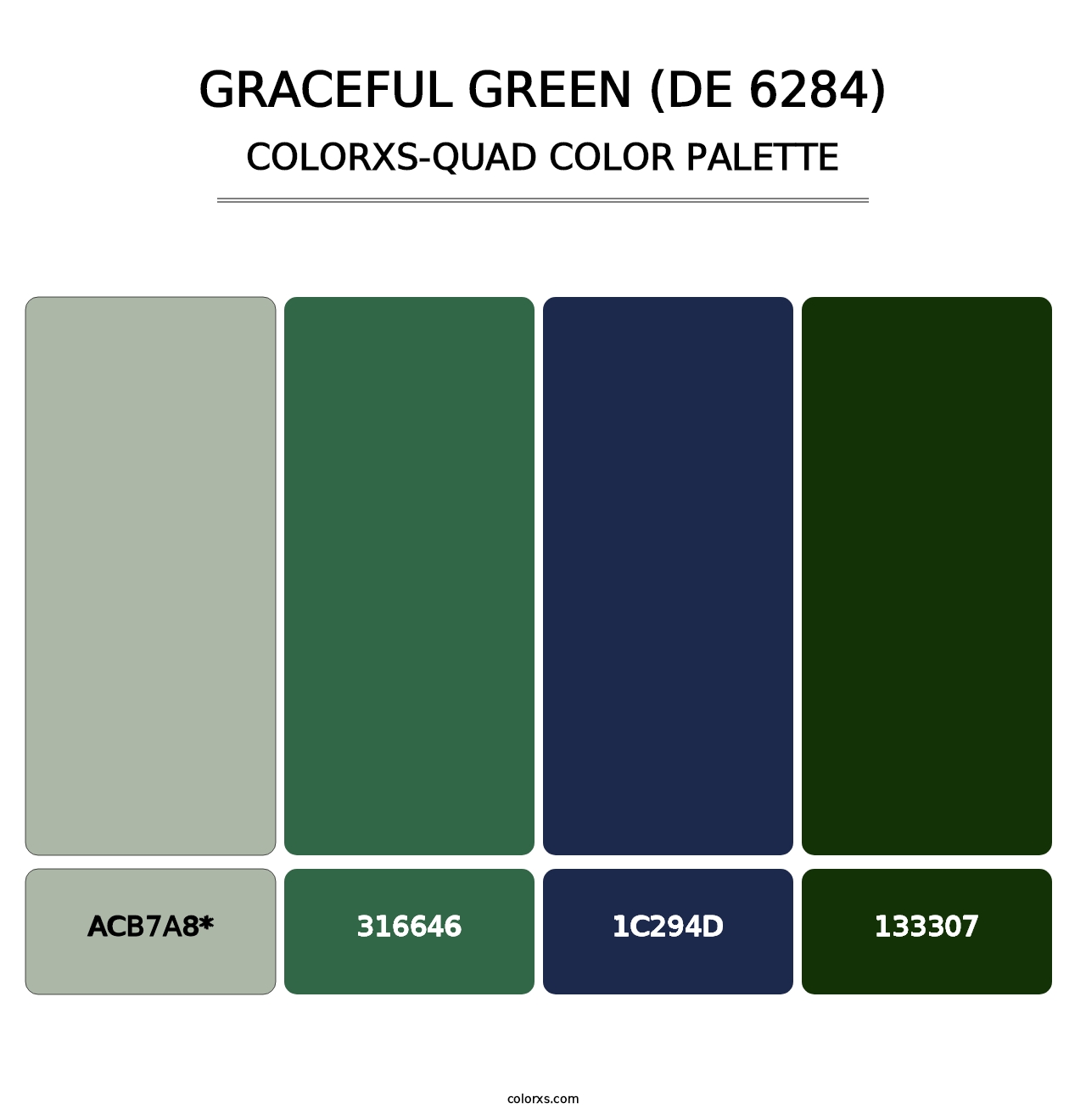 Graceful Green (DE 6284) - Colorxs Quad Palette