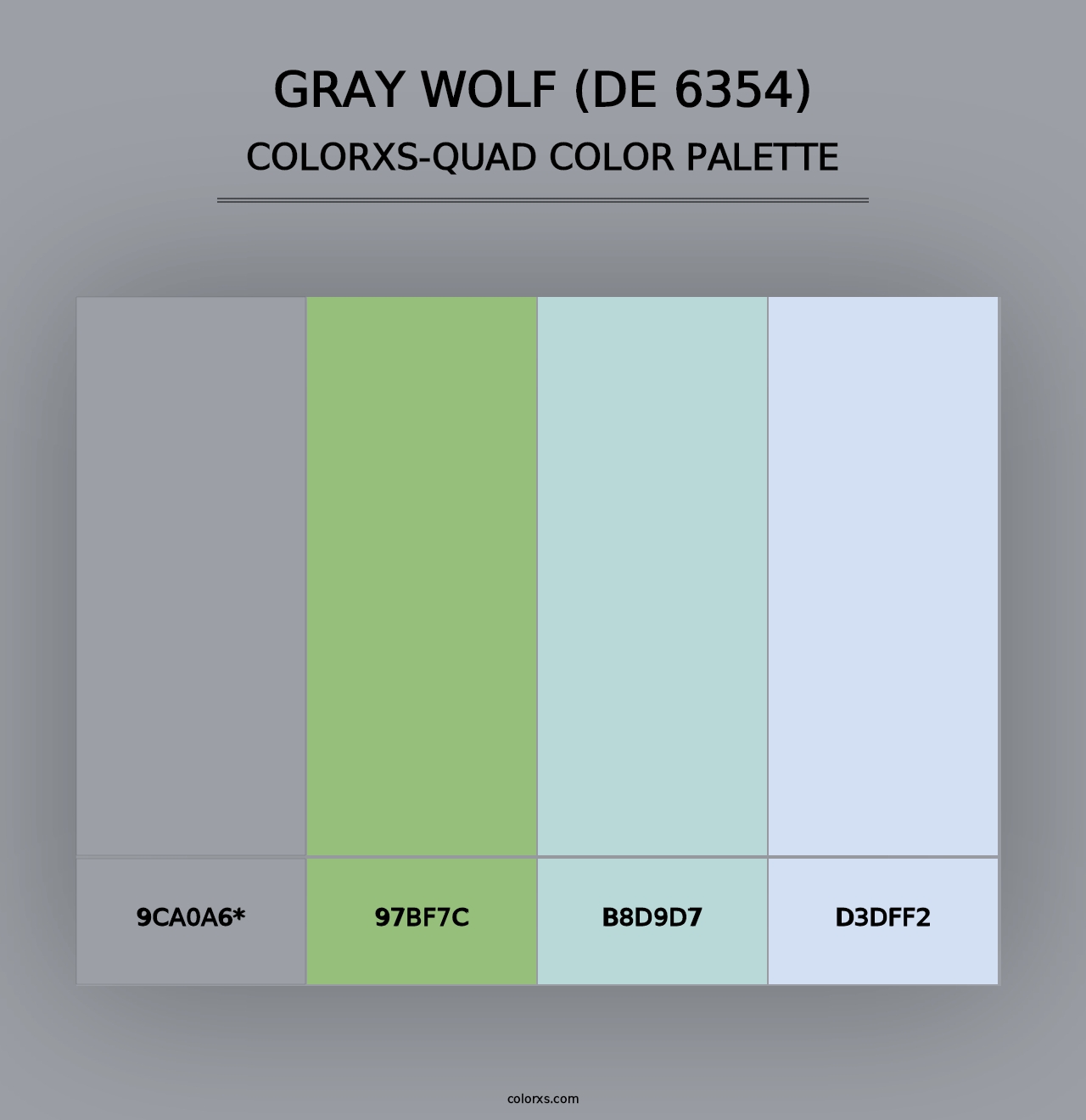 Gray Wolf (DE 6354) - Colorxs Quad Palette