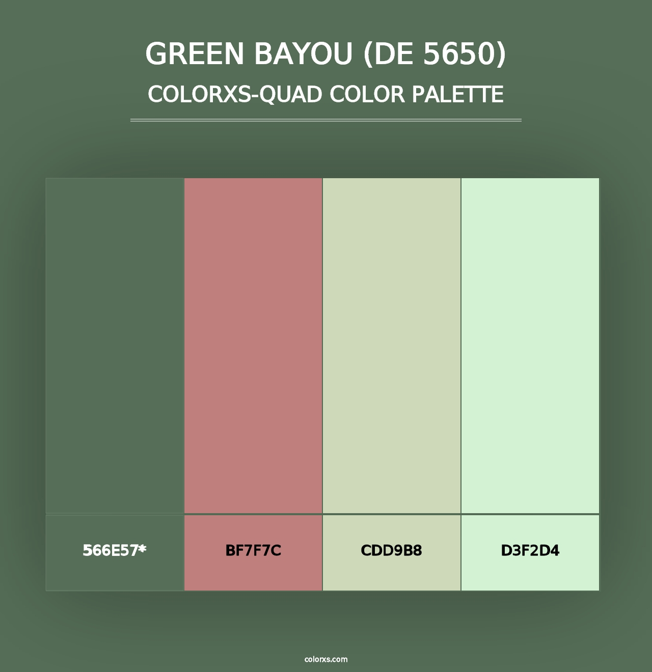 Green Bayou (DE 5650) - Colorxs Quad Palette