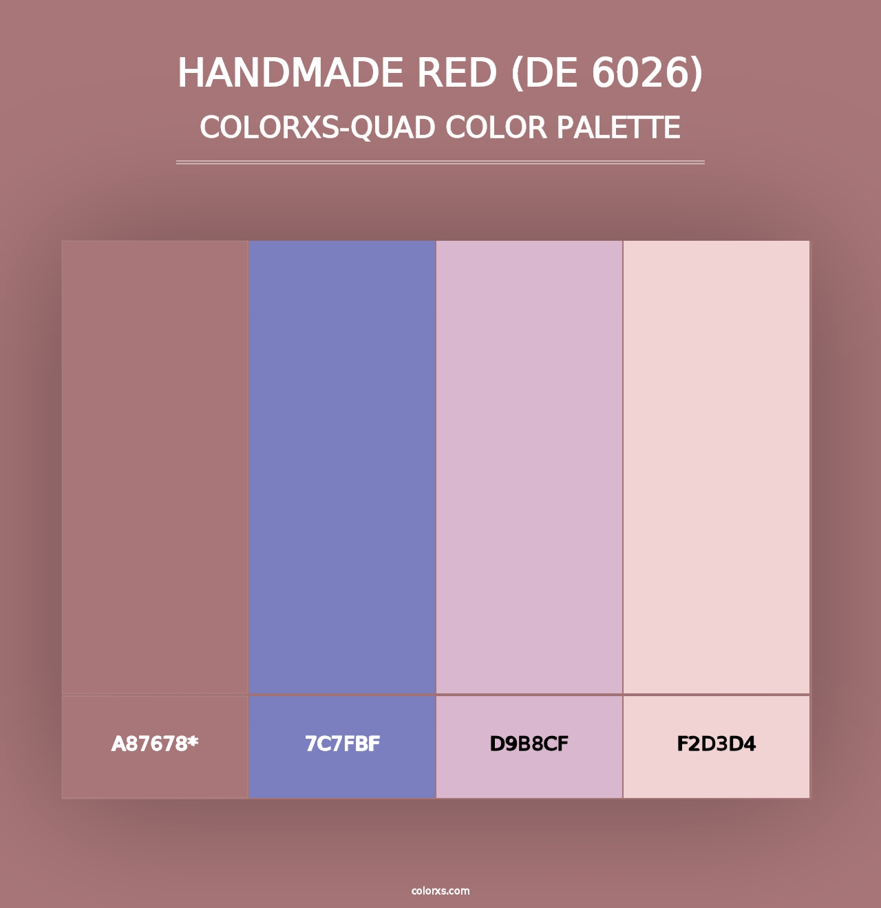 Handmade Red (DE 6026) - Colorxs Quad Palette