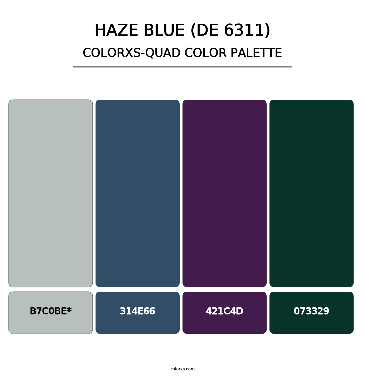 Haze Blue (DE 6311) - Colorxs Quad Palette