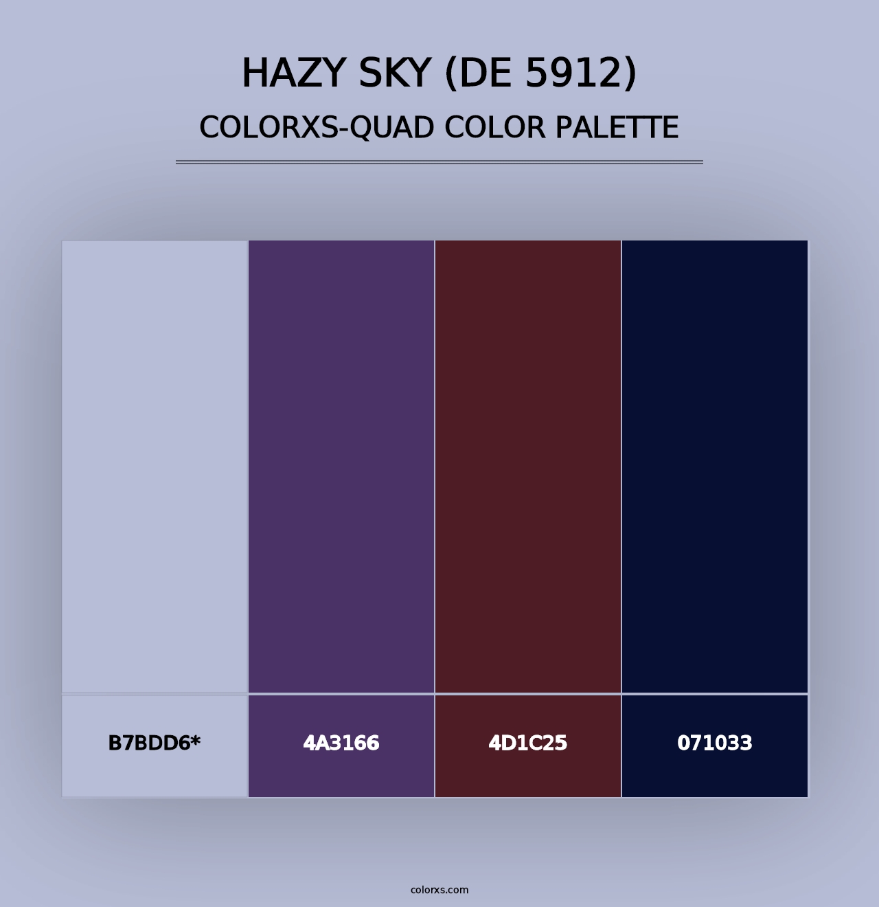 Hazy Sky (DE 5912) - Colorxs Quad Palette