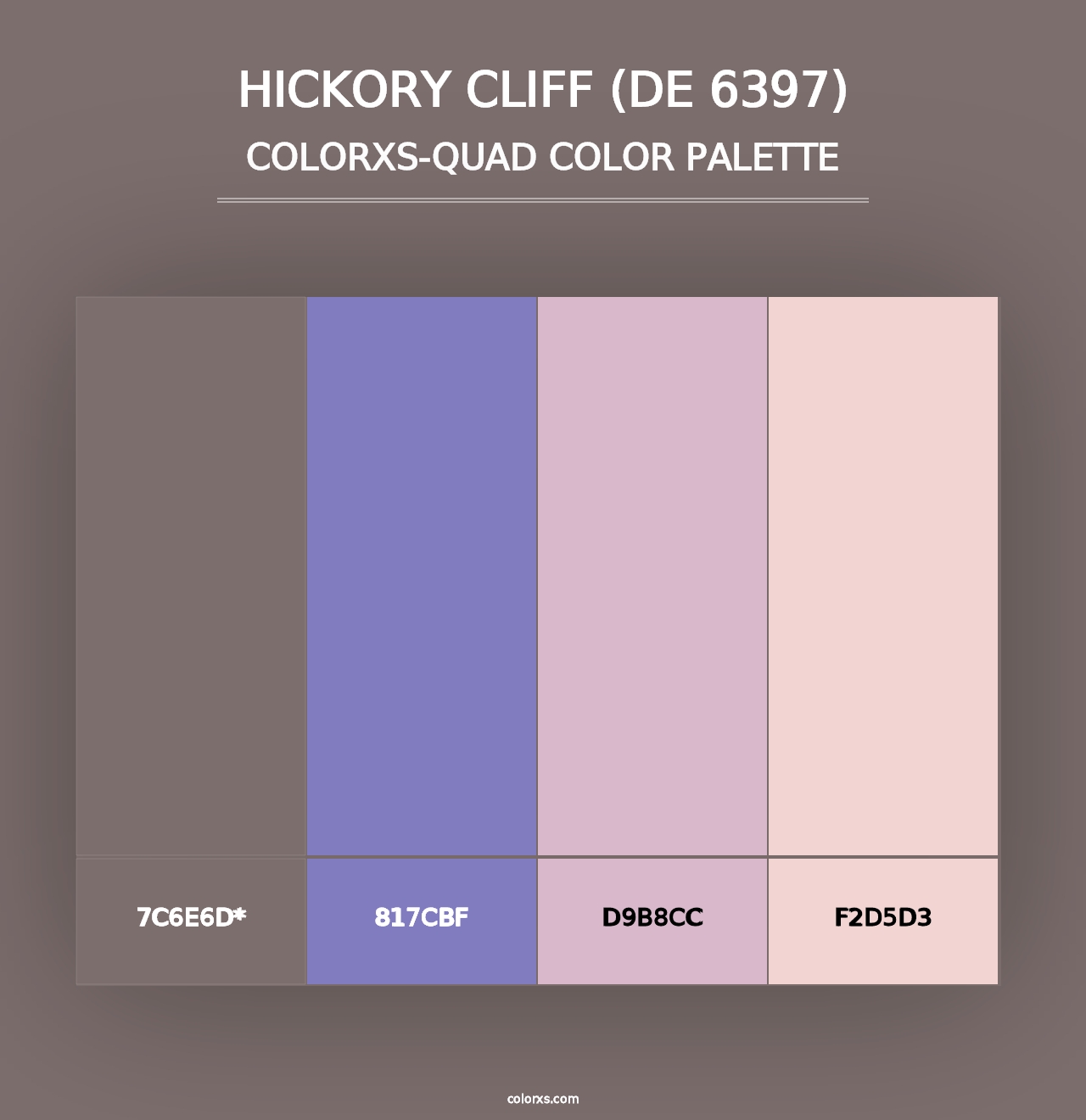 Hickory Cliff (DE 6397) - Colorxs Quad Palette