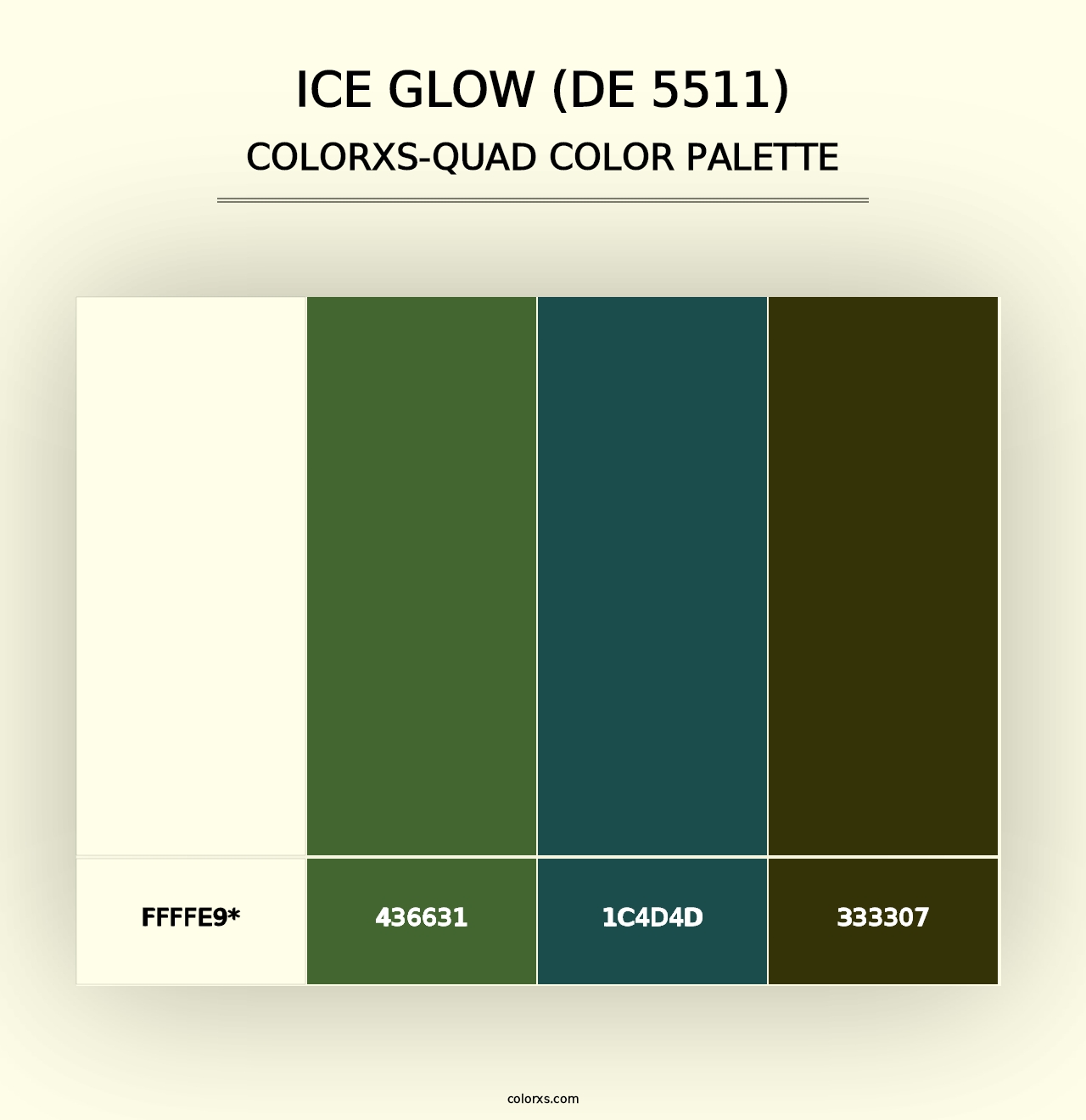 Ice Glow (DE 5511) - Colorxs Quad Palette