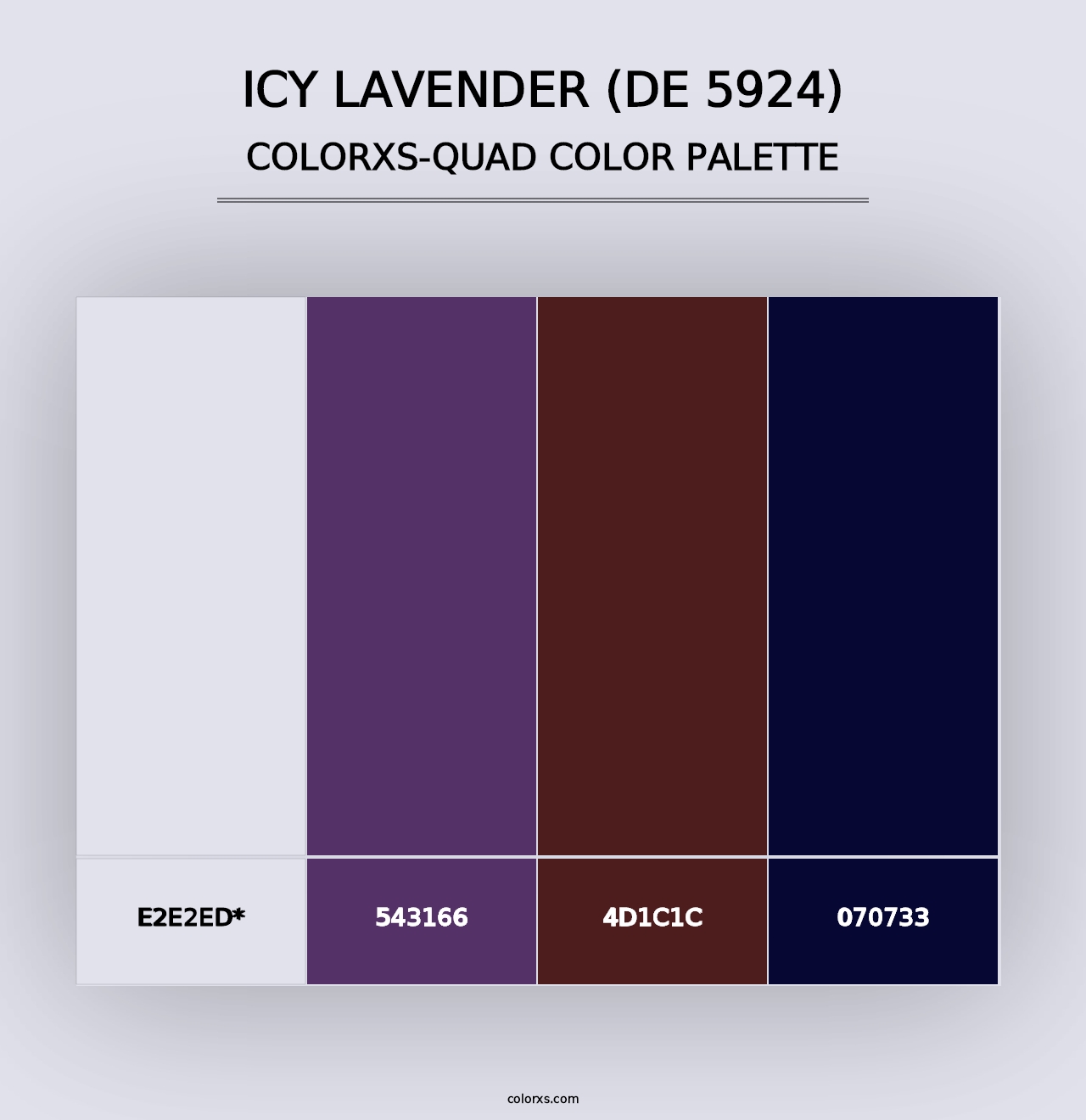 Icy Lavender (DE 5924) - Colorxs Quad Palette