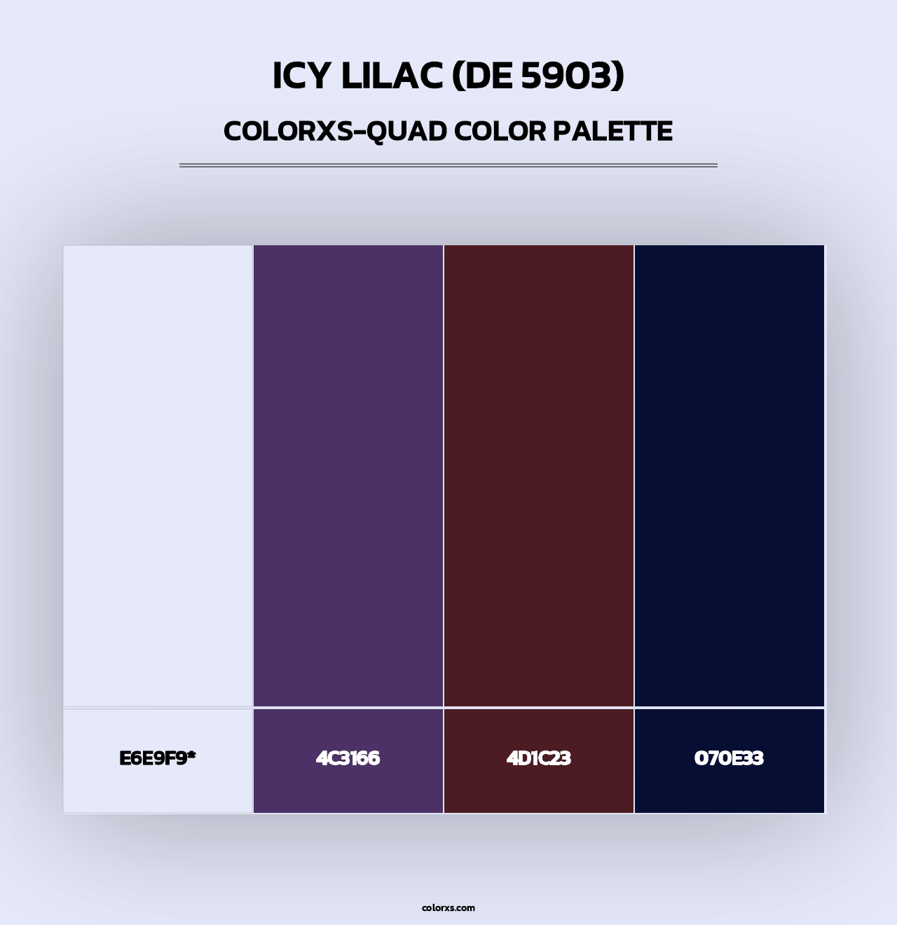 Icy Lilac (DE 5903) - Colorxs Quad Palette