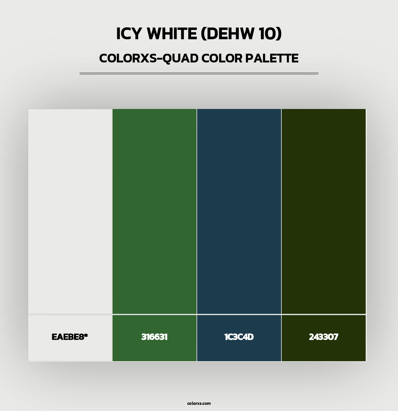 Icy White (DEHW 10) - Colorxs Quad Palette