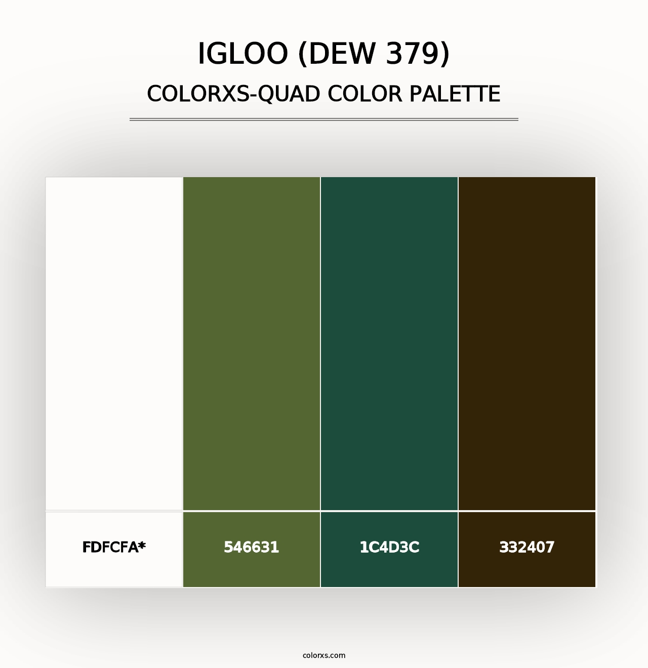 Igloo (DEW 379) - Colorxs Quad Palette