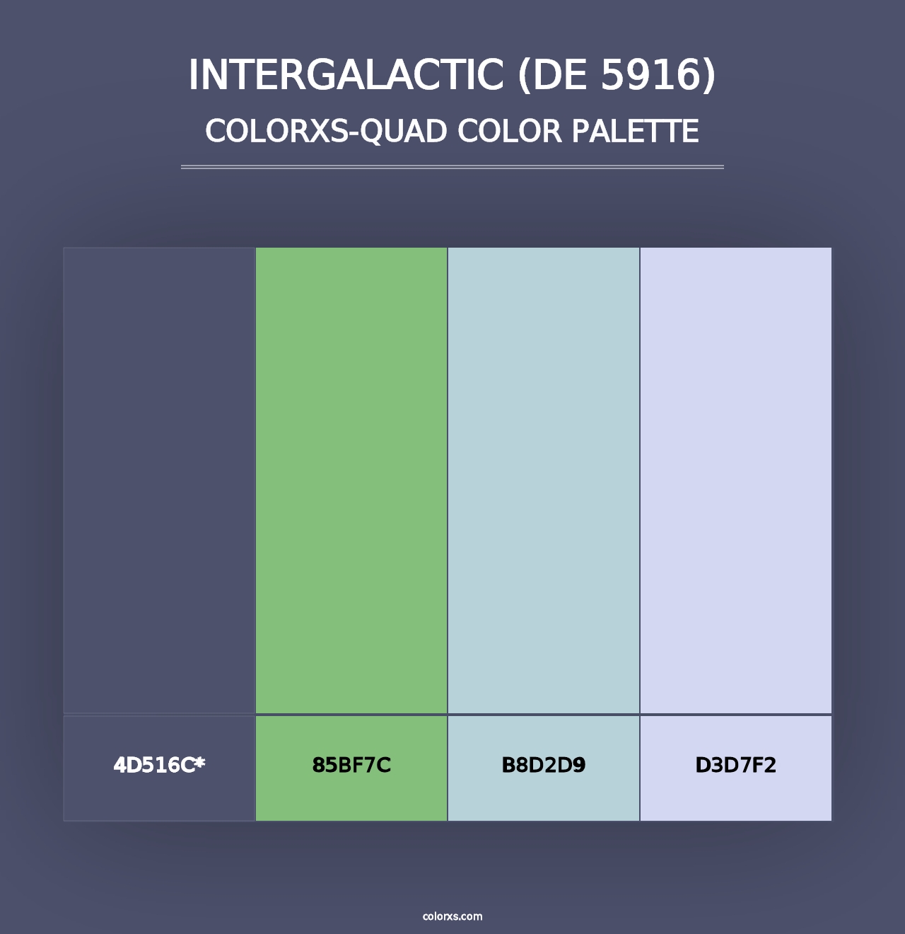 Intergalactic (DE 5916) - Colorxs Quad Palette