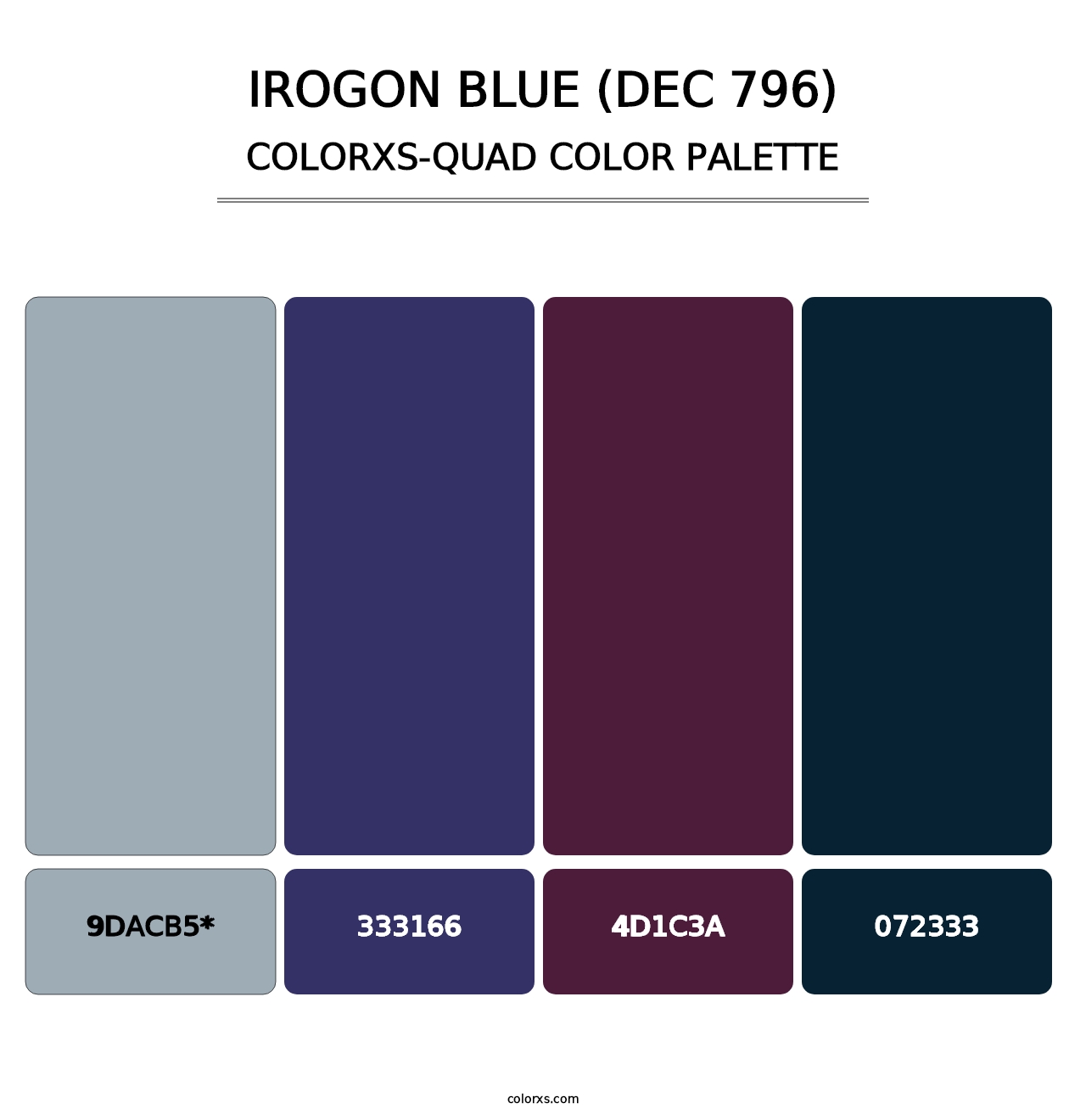 Irogon Blue (DEC 796) - Colorxs Quad Palette