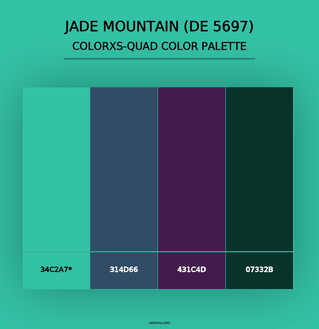 Jade Mountain (DE 5697) - Colorxs Quad Palette