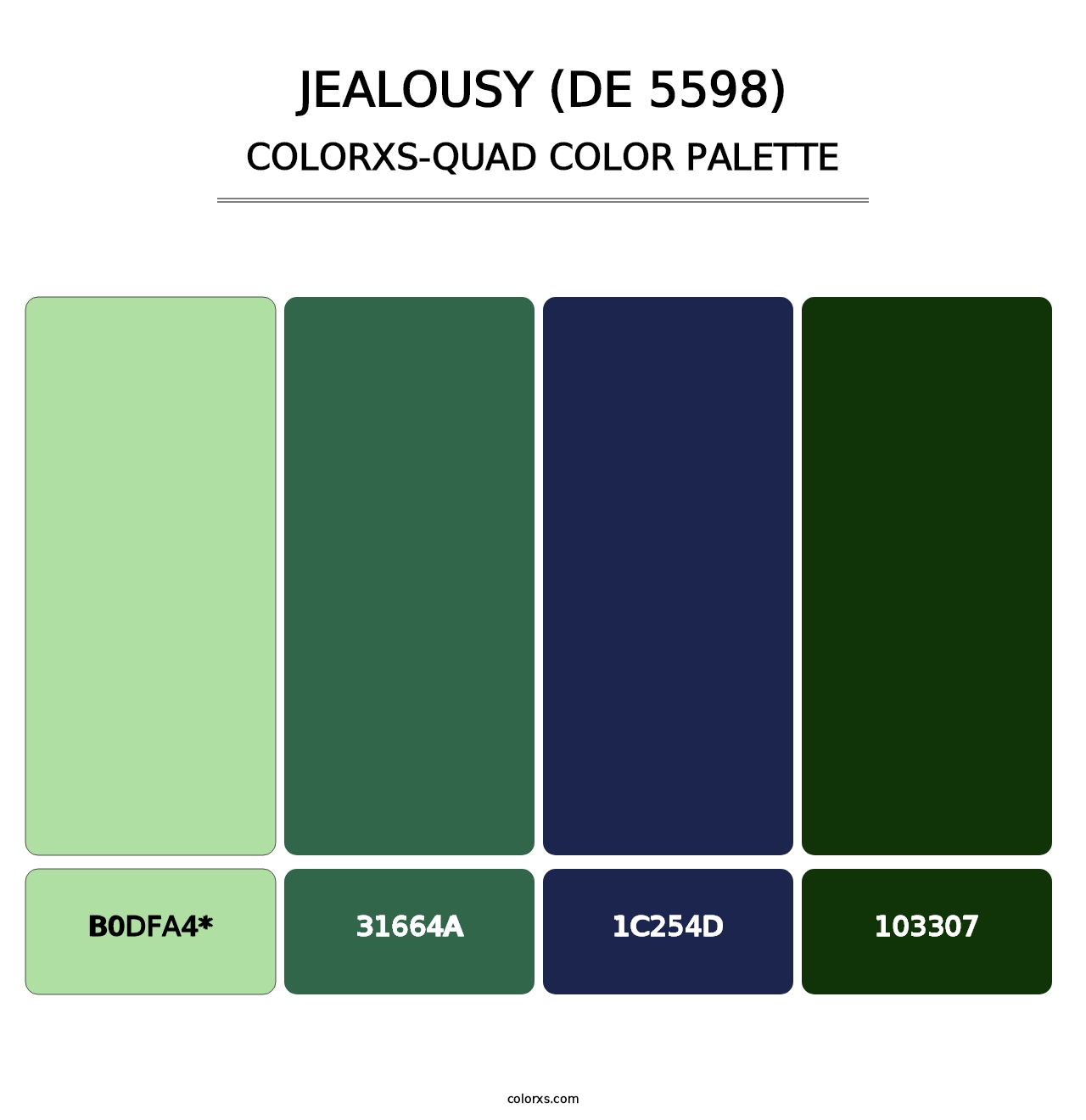 Jealousy (DE 5598) - Colorxs Quad Palette