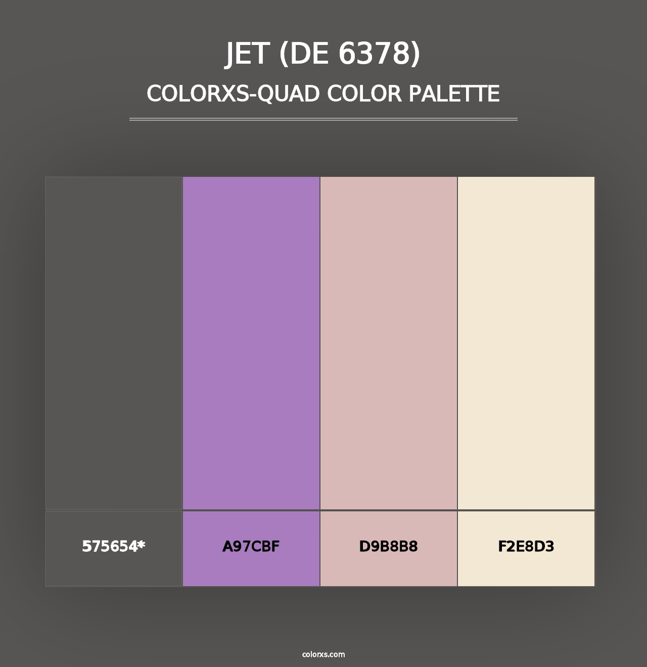 Jet (DE 6378) - Colorxs Quad Palette