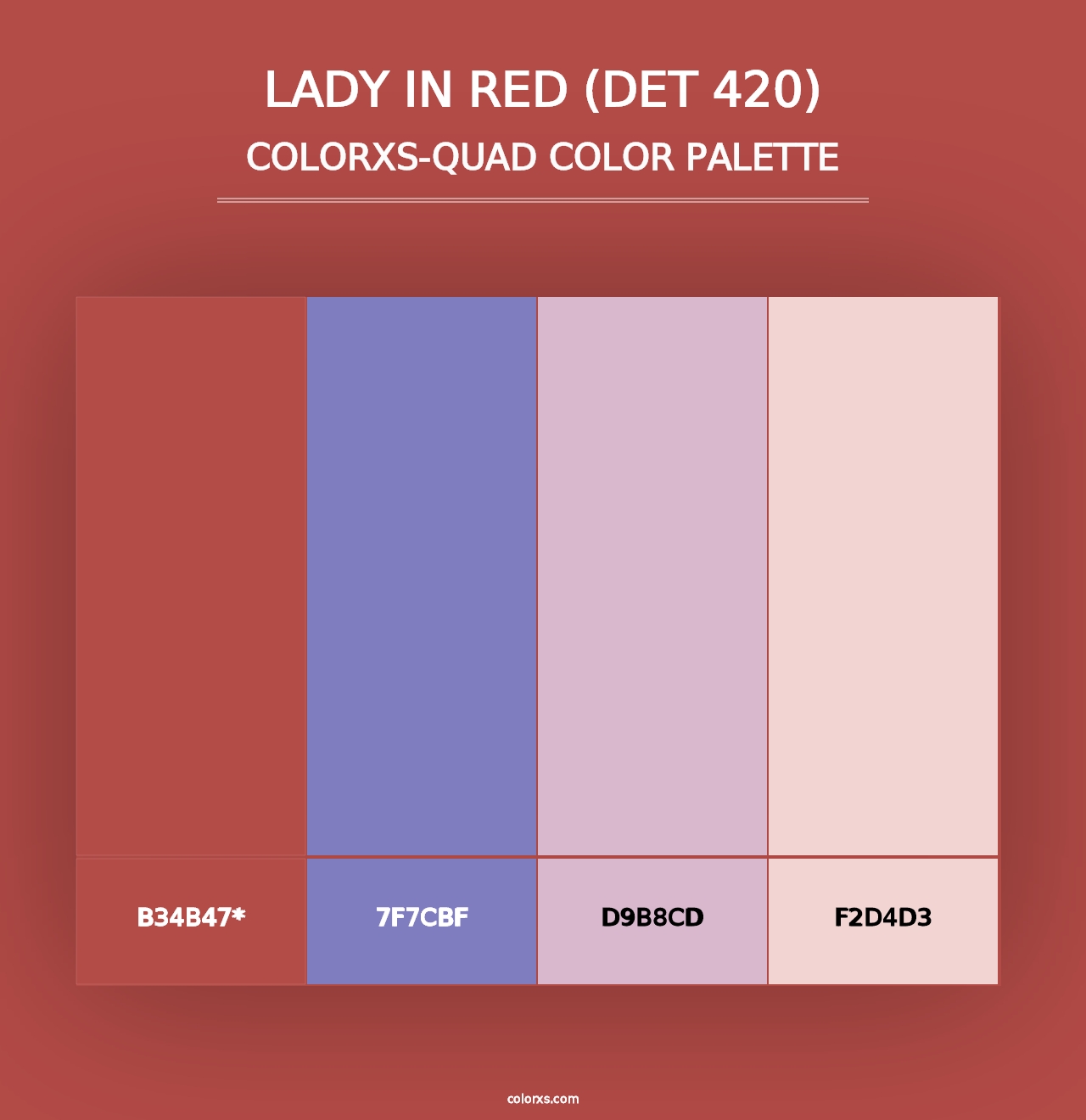 Lady in Red (DET 420) - Colorxs Quad Palette