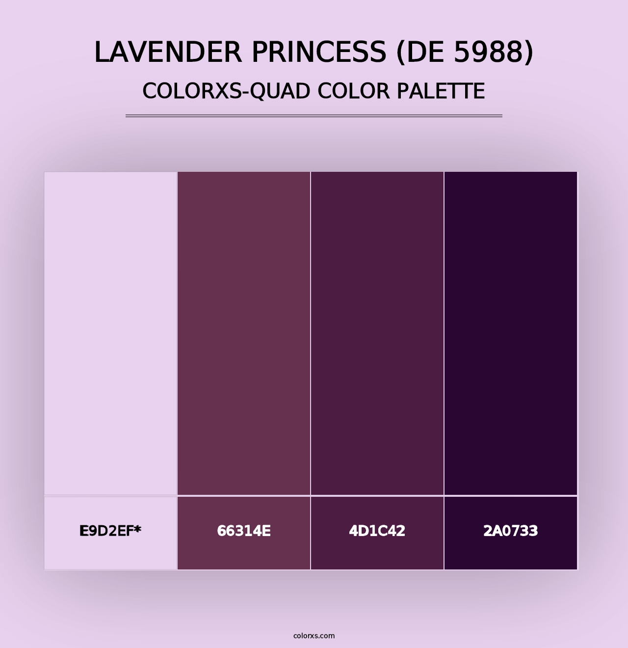 Lavender Princess (DE 5988) - Colorxs Quad Palette