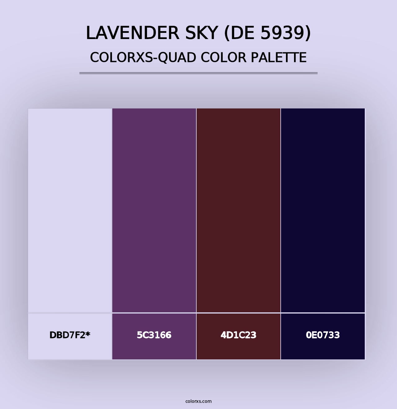 Lavender Sky (DE 5939) - Colorxs Quad Palette