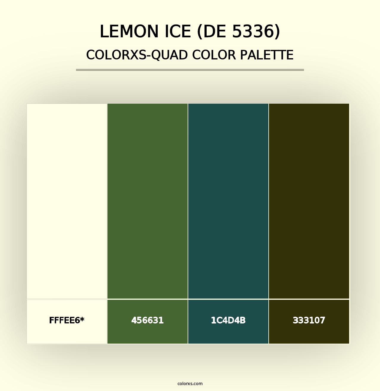 Lemon Ice (DE 5336) - Colorxs Quad Palette