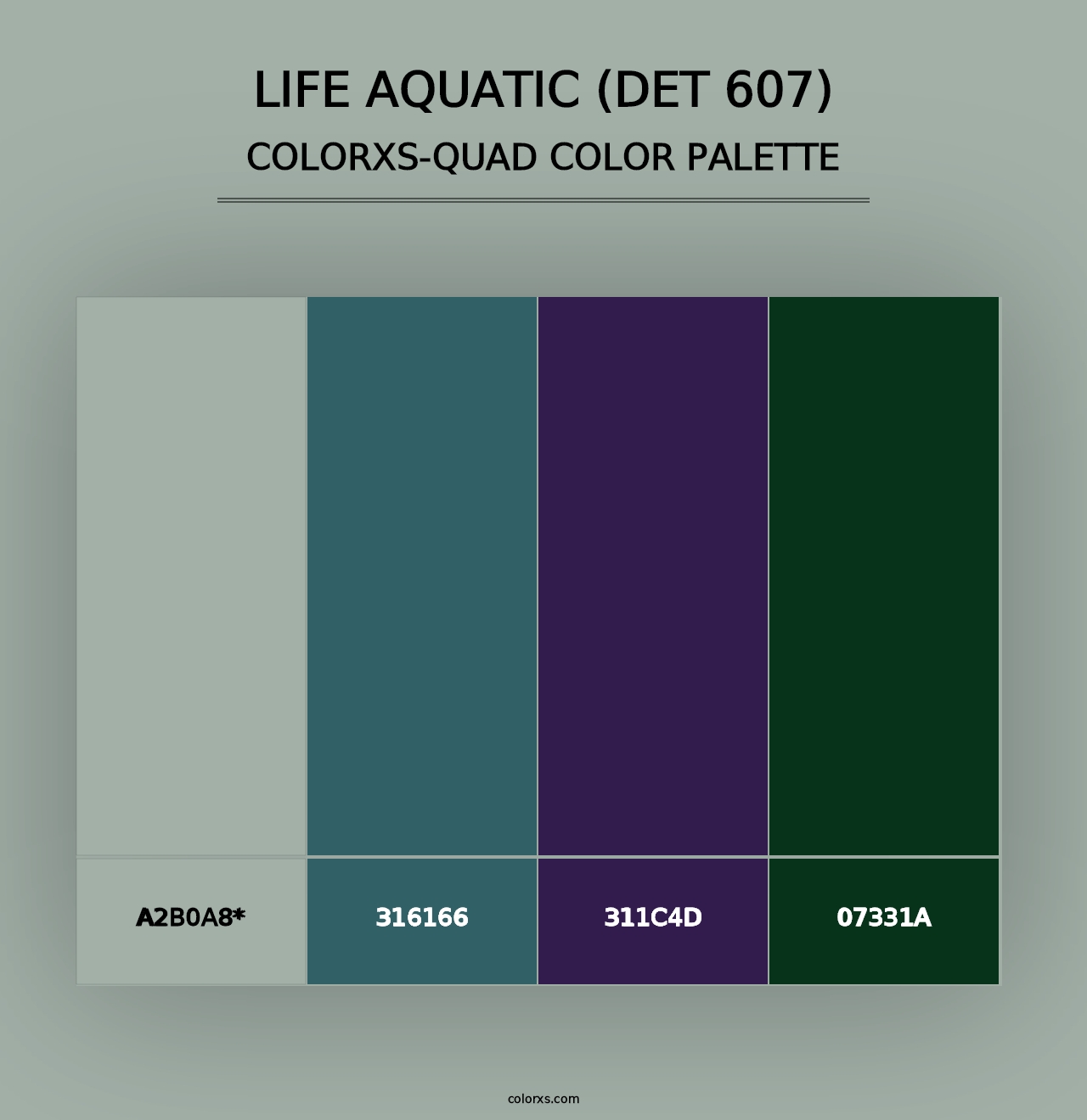 Life Aquatic (DET 607) - Colorxs Quad Palette