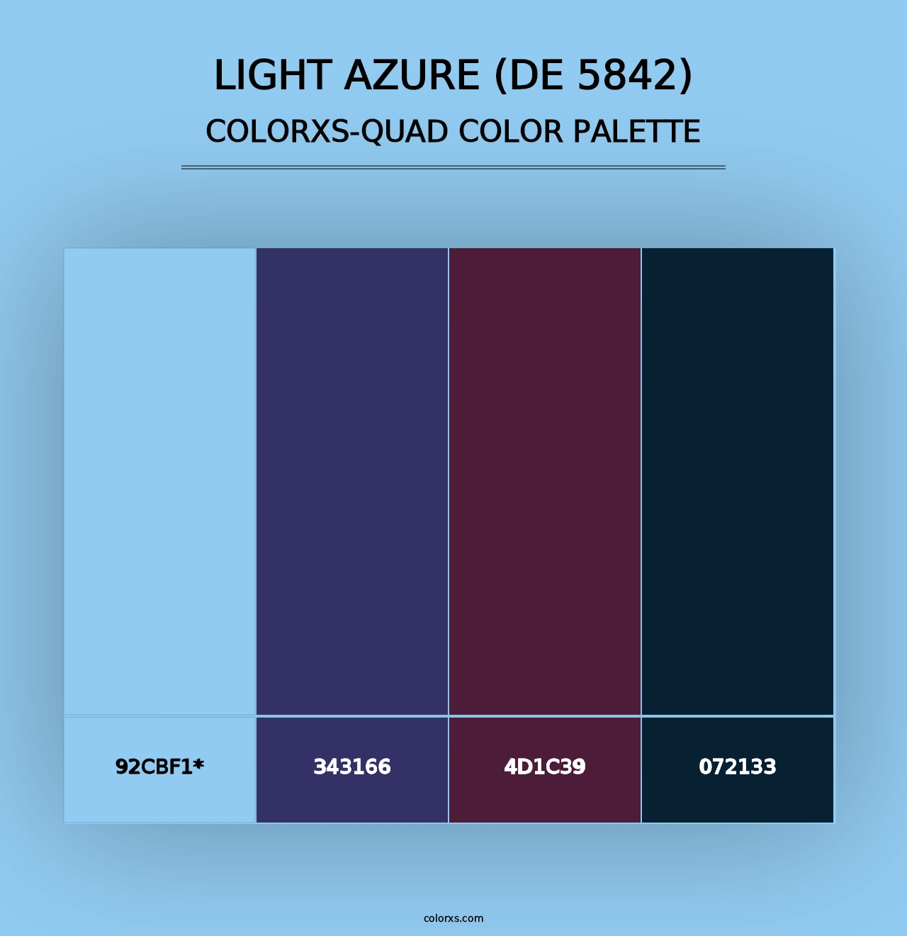 Light Azure (DE 5842) - Colorxs Quad Palette