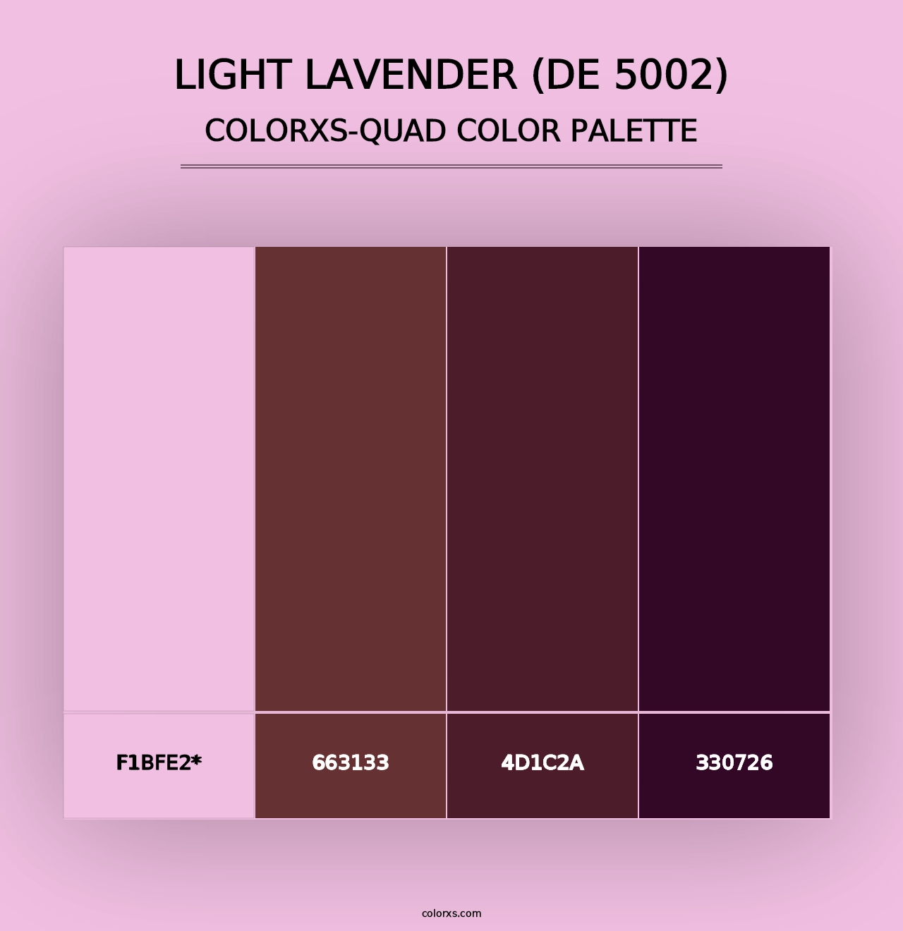 Light Lavender (DE 5002) - Colorxs Quad Palette